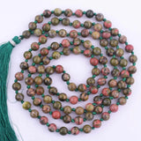 Unakite Gemstone Tassel Necklace Lucky 7 Chakras Meditation DIY