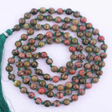 Unakite Gemstone Tassel Necklace Lucky 7 Chakras Meditation DIY