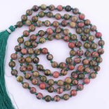 Unakite Gemstone Tassel Necklace Lucky 7 Chakras Meditation DIY