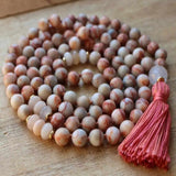 8mm Rose Quartz Beads Necklace Bless Inspiration Pray