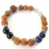 8mm Natural Rudraksha Beads Bracelet Colorful Blessing Bohemian Style