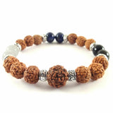 8mm Natural Rudraksha Beads Bracelet Colorful Blessing Bohemian Style