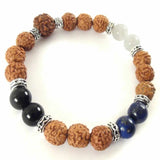 8mm Natural Rudraksha Beads Bracelet Colorful Blessing Bohemian Style