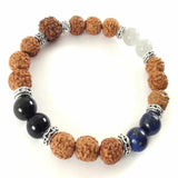 8mm Natural Rudraksha Beads Bracelet Colorful Blessing Bohemian Style