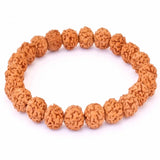 8mm Round Rudraksha Gemstone Beads Bracelet Spirituality Meditation