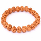 8mm Round Rudraksha Gemstone Beads Bracelet Spirituality Meditation