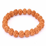 8mm Round Rudraksha Gemstone Beads Bracelet Spirituality Meditation