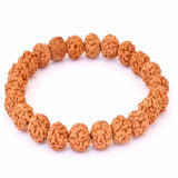 8mm Round Rudraksha Gemstone Beads Bracelet Spirituality Meditation