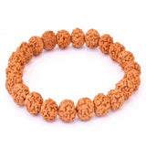 8mm Round Rudraksha Gemstone Beads Bracelet Spirituality Meditation