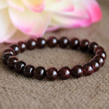 8mm Natural Red GARNET Beads Bracelet for Spirituality Healing Yoga