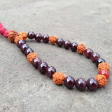 8mm Rudraksha Garnet Carnelian Beads Bracelet Bohemia Meditation