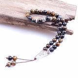 8mm Tiger Stone 33 Prayer Beads Muslim Tasbih Rosary for Men Women