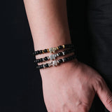 8mm Stone Bead Bracelet with Rhinoceros Pendant
