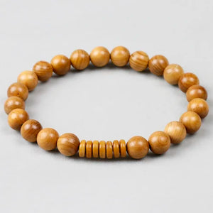 8mm Wood Beads Coconut Shell Stretch Bracelet Meditation Yoga Gift