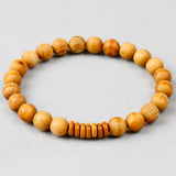 8mm Wood Beads Coconut Shell Stretch Bracelet Meditation Yoga Gift