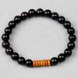 8mm Wood Beads Coconut Shell Stretch Bracelet Meditation Yoga Gift