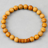 8mm Wood Beads Coconut Shell Stretch Bracelet Meditation Yoga Gift