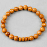 8mm Wood Beads Coconut Shell Stretch Bracelet Meditation Yoga Gift