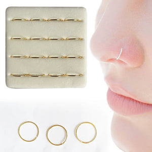 8mm Nose Ring 925 Sterling Silver Nose Hoop Piercing 16pcs/pack