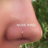 8mm Nose Ring 925 Sterling Silver Nose Hoop Piercing 16pcs/pack