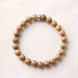 8mm Green Sandalwood Bracelet for Men and Women