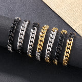 8mm Stainless Steel Bracelet Men's Jewelry Cuban Chain