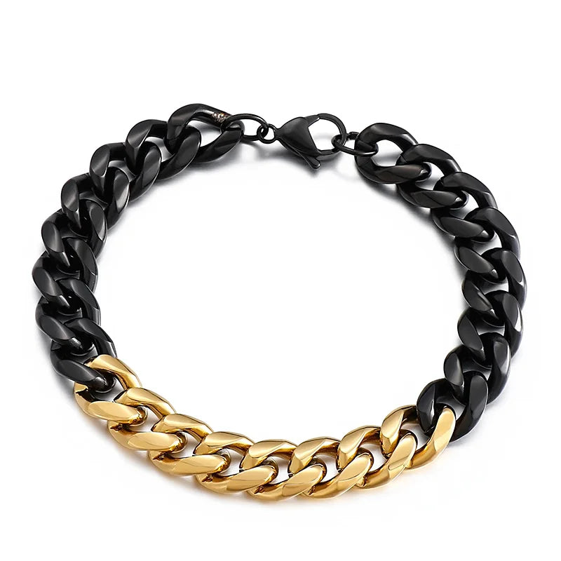 8mm Stainless Steel Bracelet Men's Jewelry Cuban Chain