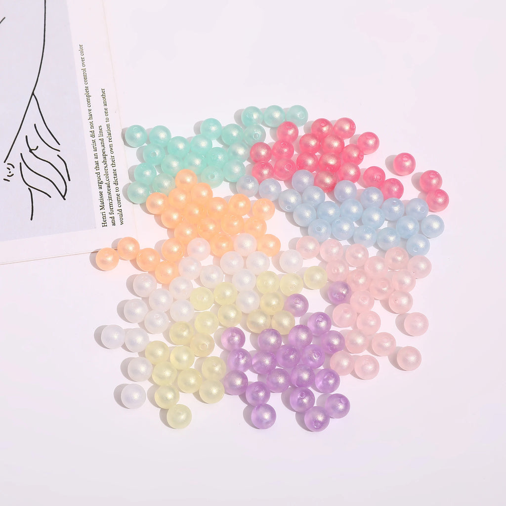 8mm Polarized Jelly Round Beads for DIY Jewelry Earrings Hand Necklace