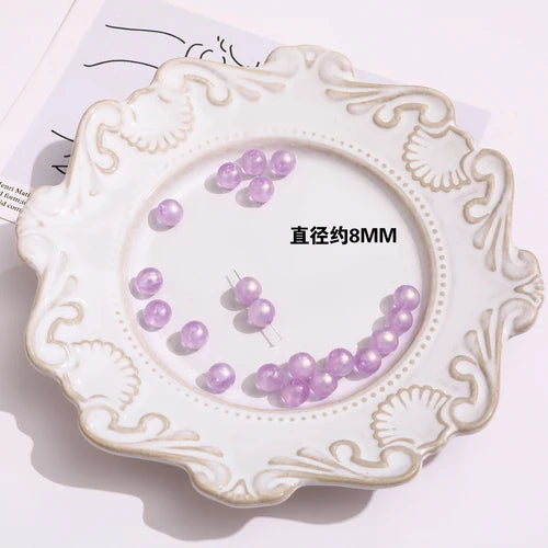 8mm Polarized Jelly Round Beads for DIY Jewelry Earrings Hand Necklace