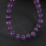8mm Purple Powder Crystal Quartz Stretch Bracelet