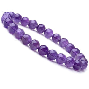 8mm Purple Powder Crystal Quartz Stretch Bracelet