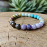 8mm Purple Star Japa Mala, Meditation Mala, Yoga Jewelry Set