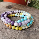 8mm Purple Star Japa Mala, Meditation Mala, Yoga Jewelry Set