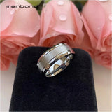 8mm Tungsten Carbide Men's Wedding Band Engagement Ring Special Brush Finish