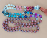 8mm Rhodochrosite 108 Beads Tassel Necklace