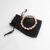 8mm Rose Skulls Bead Bracelet, Silver Punk Jewelry for Men Women