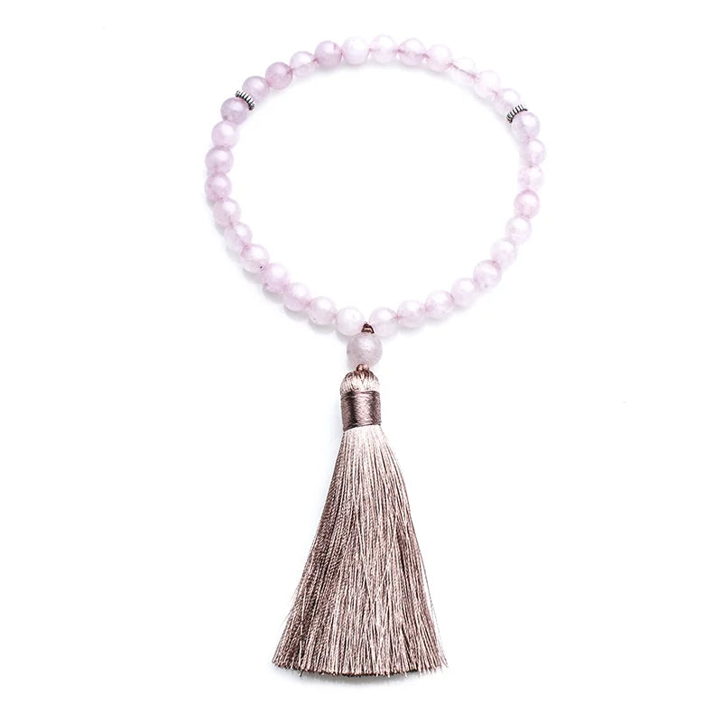 Rose Quartz Tasbih Prayer Beads Islamic Muslim Rosary Jewelry