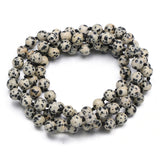8mm Round Beaded Stone Necklace 90cm Length