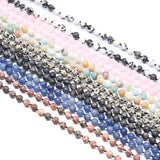 8mm Round Beaded Stone Necklace 90cm Length