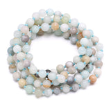 8mm Round Beaded Stone Necklace 90cm Length