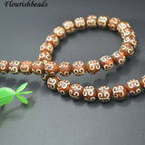 8mm Agate DZI Beads DIY Tibet Necklace Bracelet Jewelry Making