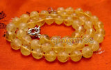8mm Round Yellow Crystal Necklace