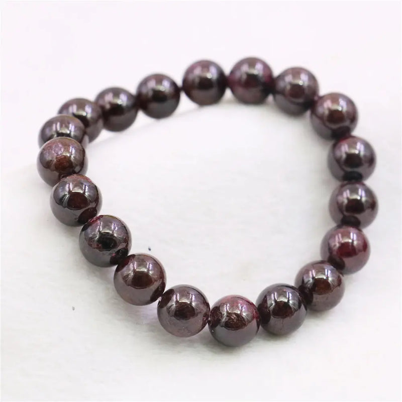 8mm Red Garnet Bracelet Jaspers Stone Beads Women Girls DIY Jewelry