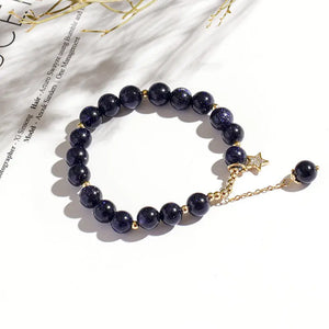 8mm Sandstone Beads Elastic Bracelet