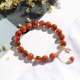 8mm Sandstone Beads Elastic Bracelet