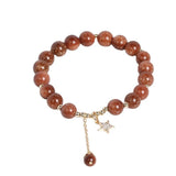 8mm Sandstone Beads Elastic Bracelet