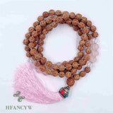 8mm Rudraksha 108 Beads Tassel Necklace Bracelet