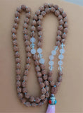 8mm Rudraksha 108 Beads Tassel Necklace Bracelet