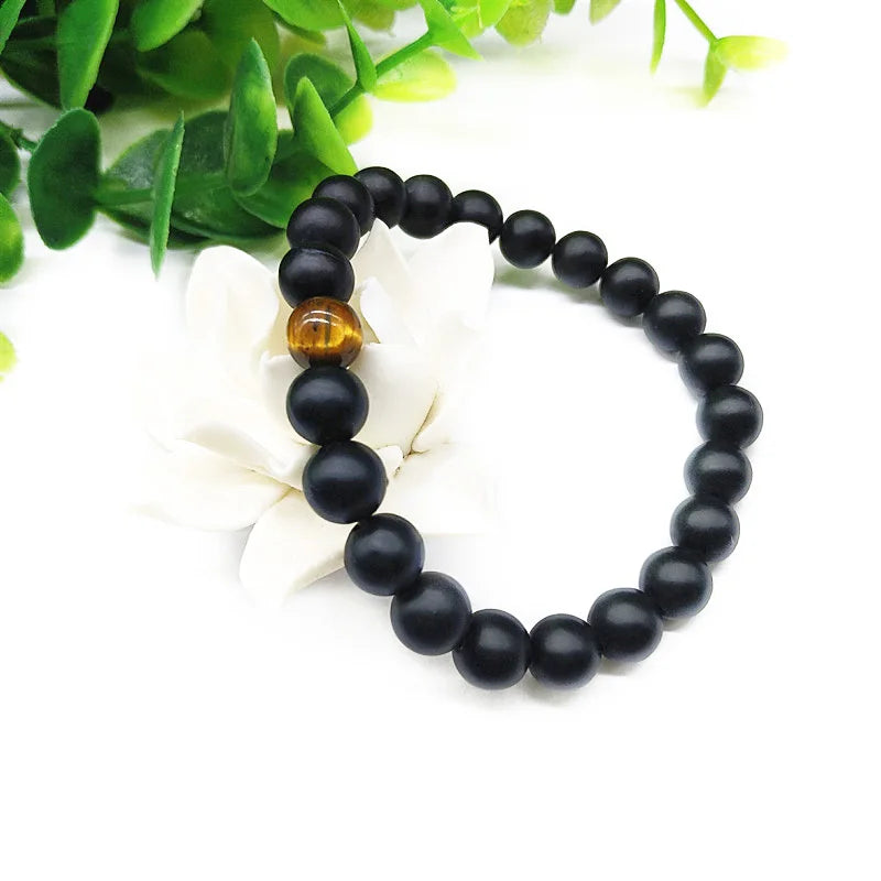 Tiger Eye Bianshi Beads Bracelets Set Lover's Jewelry
