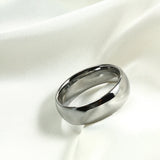 8mm Silver Tungsten Carbide Ring High Polished Engagement Ring Size 6-13